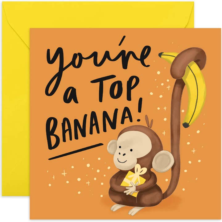 Carte Top Banana - Carte d'amitié - Carte d'encouragement pour la vente par Old English Company