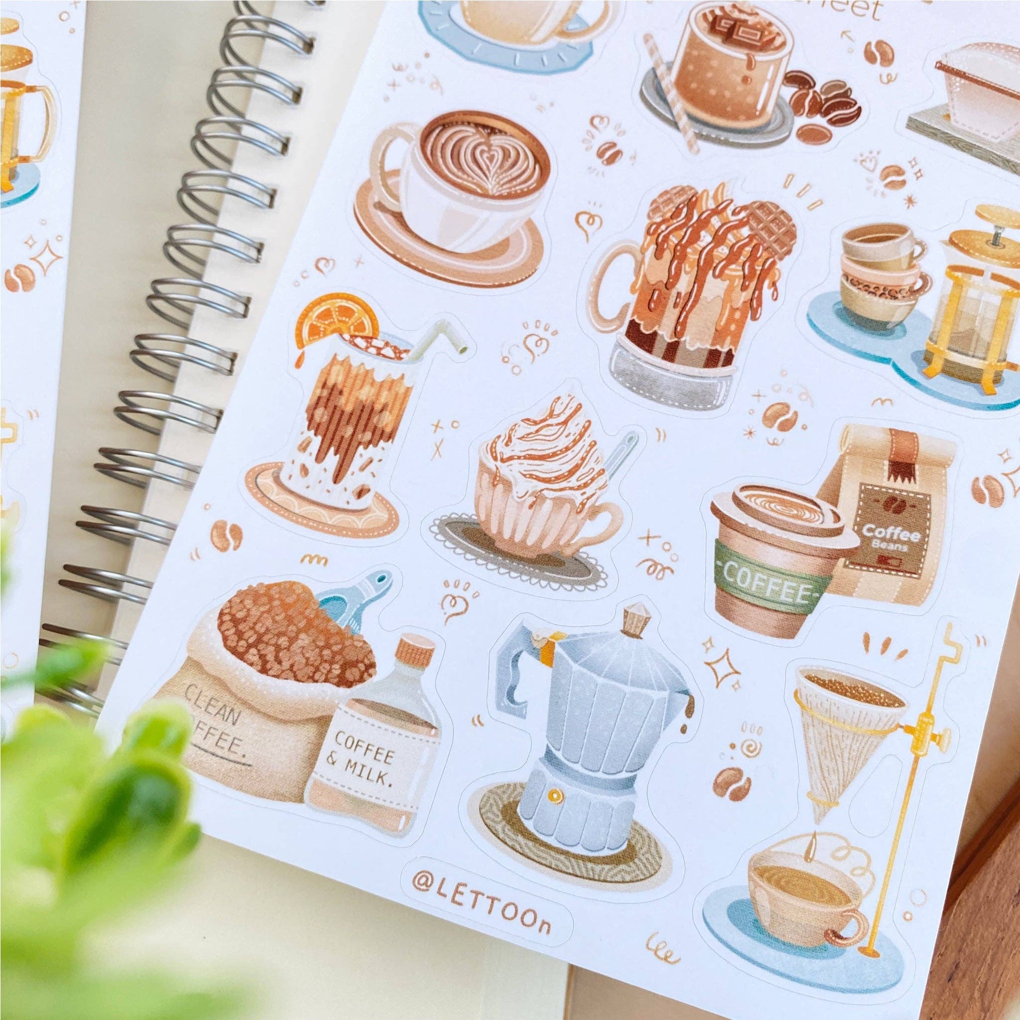 Lettoon - Wholesale Sticker - Sticker Sheet - Coffee4