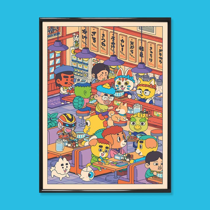 Cartel "Udon-ya" (Formato 30x40cm o 50x70cm) para venta al por mayor de Yeaaah! Studio