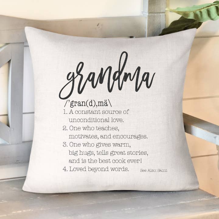 Coussin Grandma Definition 16 x 16 po pour la vente par Elm Ridge Home