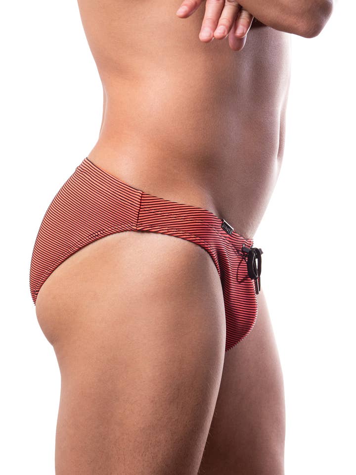 Scarlet Ribbed Swim Brief for wholesale by Jimaye LLC