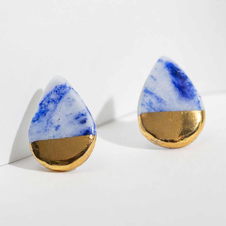 Noonday Collection - Wholesale Stud/Post Earrings - Marbled Sky Studs0