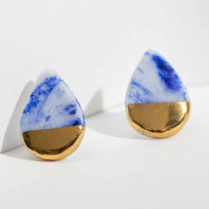 Noonday - Wholesale Stud/Post Earrings - Marbled Sky Studs0