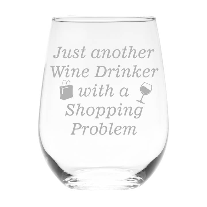 Vinelsker med et shoppeproblem - stilkfrit vinglas for engroshandel hos C&M Personal Gifts