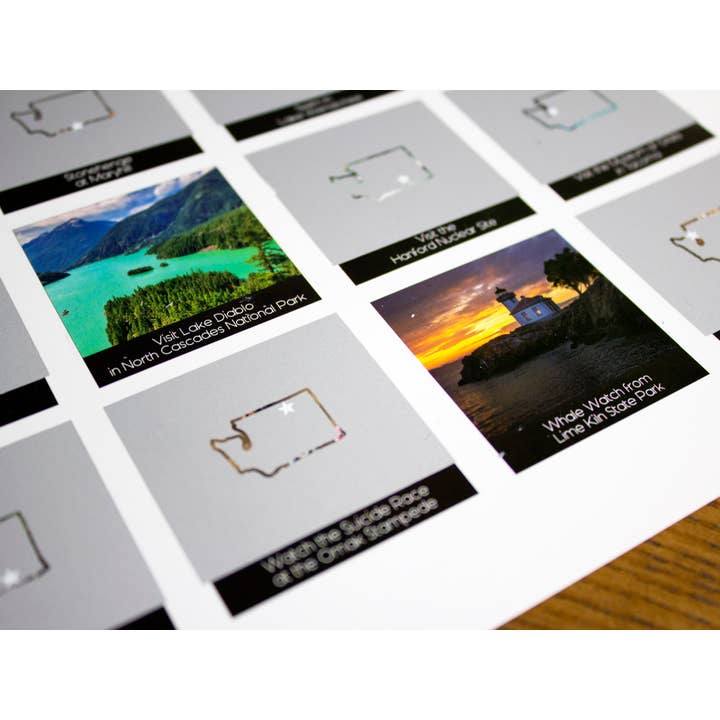 Cascadia Modern - Wholesale Poster - Washington State Bucket List - Scratch Off Poster2