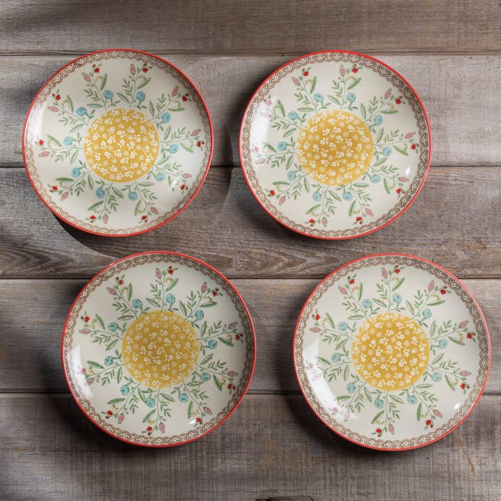 Ella 4 Piece Salad Plates Set for wholesale by Euro Ceramica Home | ClayBarn