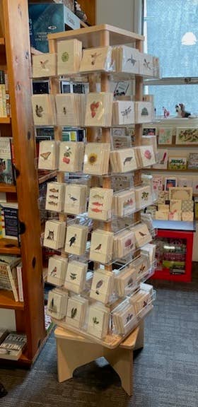 Earth Sky + Water - Wholesale Retailer Display - Paper & Novelty - #920-70: Wood and Acrylic Floor Spinner Display1