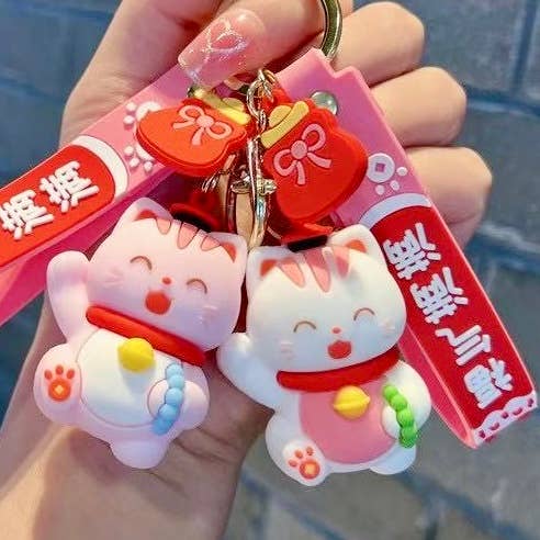 BCmini - Wholesale Keychain - Women's - 12192 Maneki Cat Key Charm-123