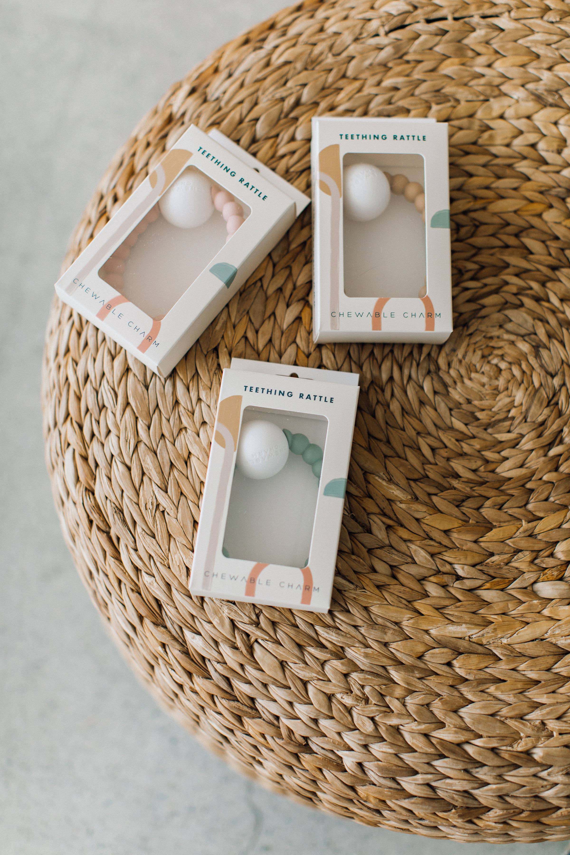 Chewable Charm - Vente Anneau de dentition sans clip – bébé - Hochet de dentition - Nu3