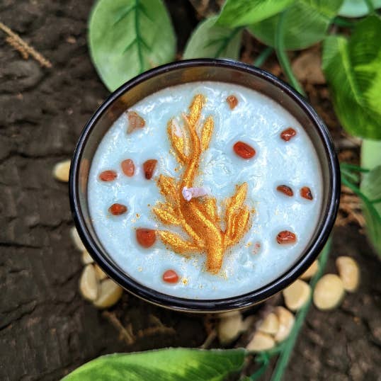 Luxury Virgo Zodiac Candle - Rainforest Macadamia Scented So for wholesale by Paeday Design