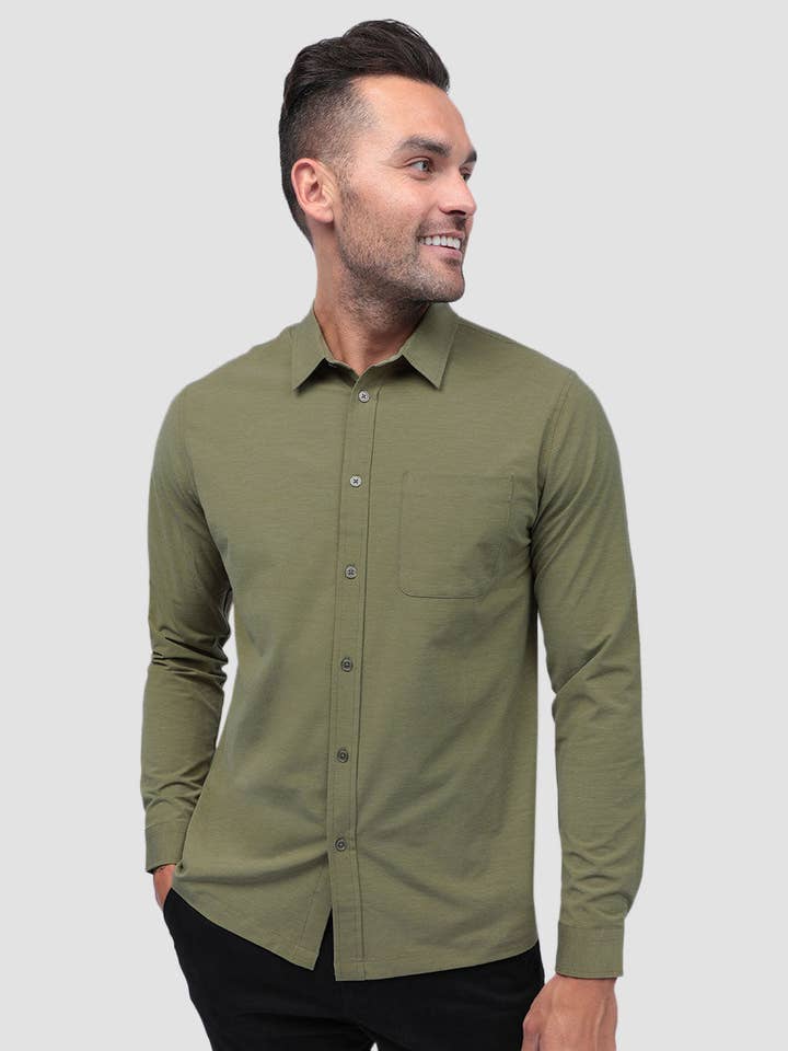 INTO THE AM - Vente Chemise à col boutonné – homme - Chemise boutonnée à manches longues pour hommes57