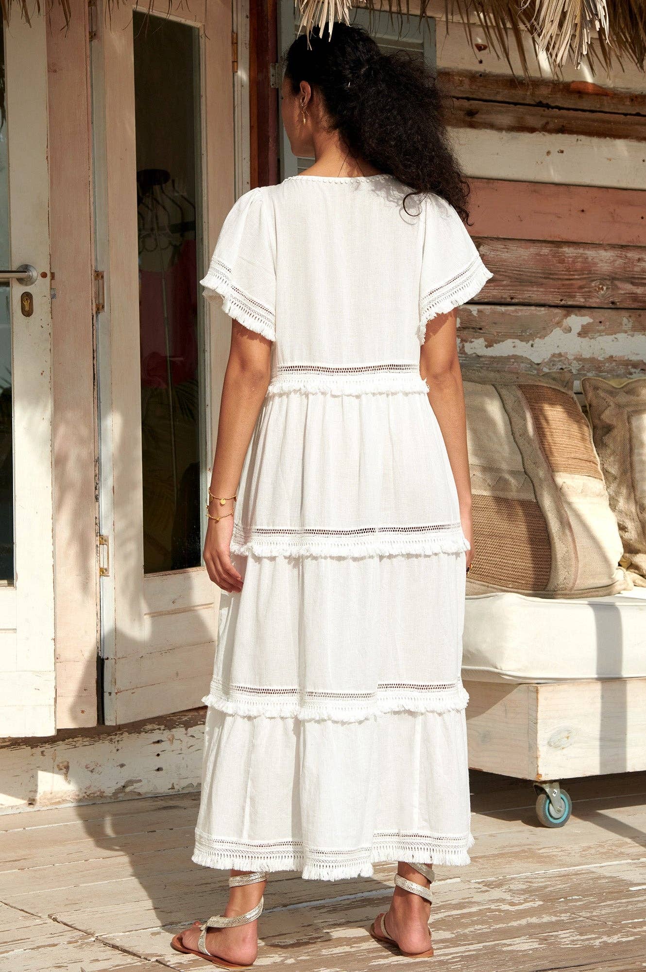 Blanco Kaftán Malaya blanco de venta al por mayor en Faire4