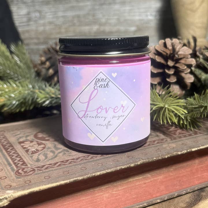 Pine and Ash - Wholesale Jar/Filled Candle - Lover 4oz (Taylor Swift Inspired) 0