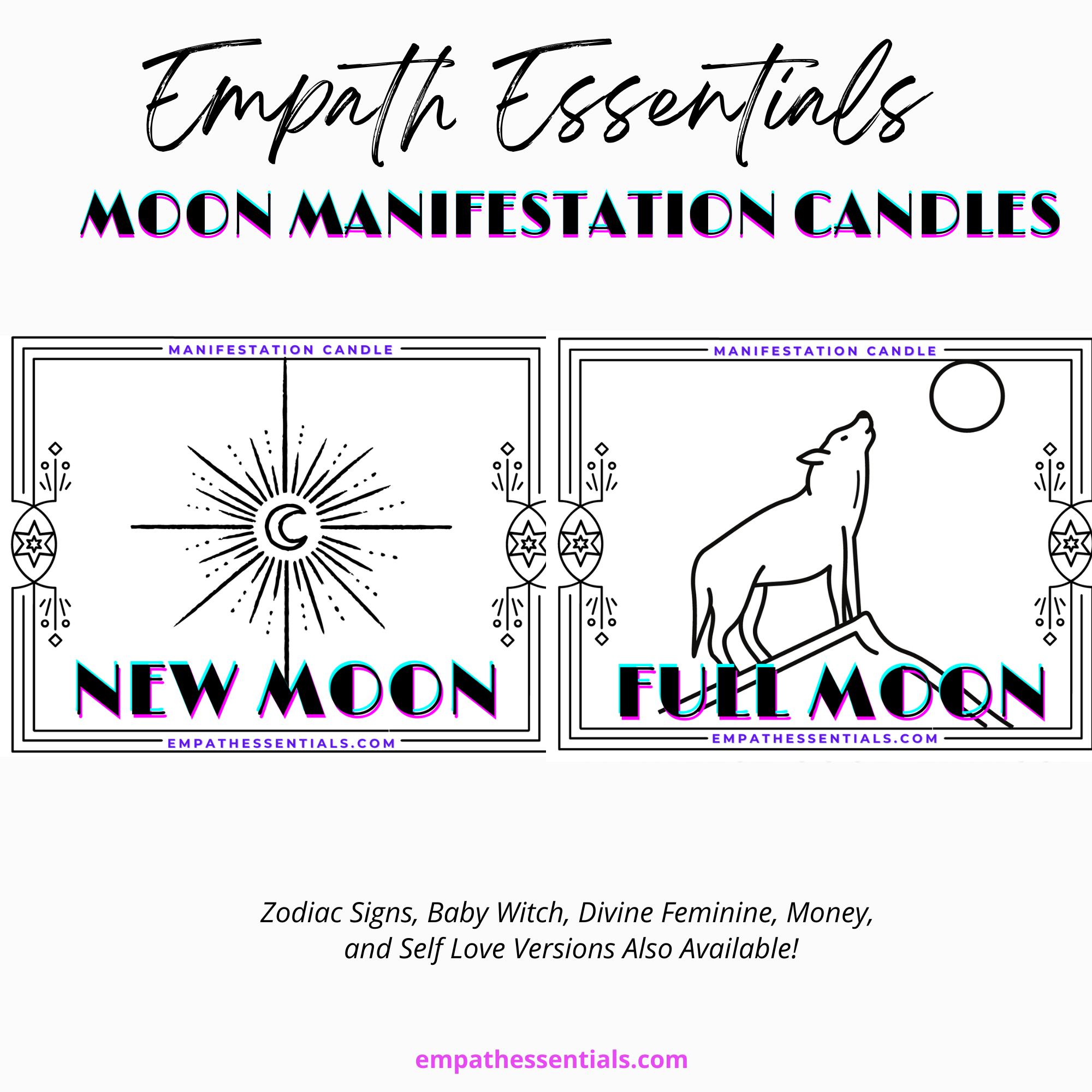 Empath Essentials - Wholesale Votive Candle - 8" Manifestation Candles9