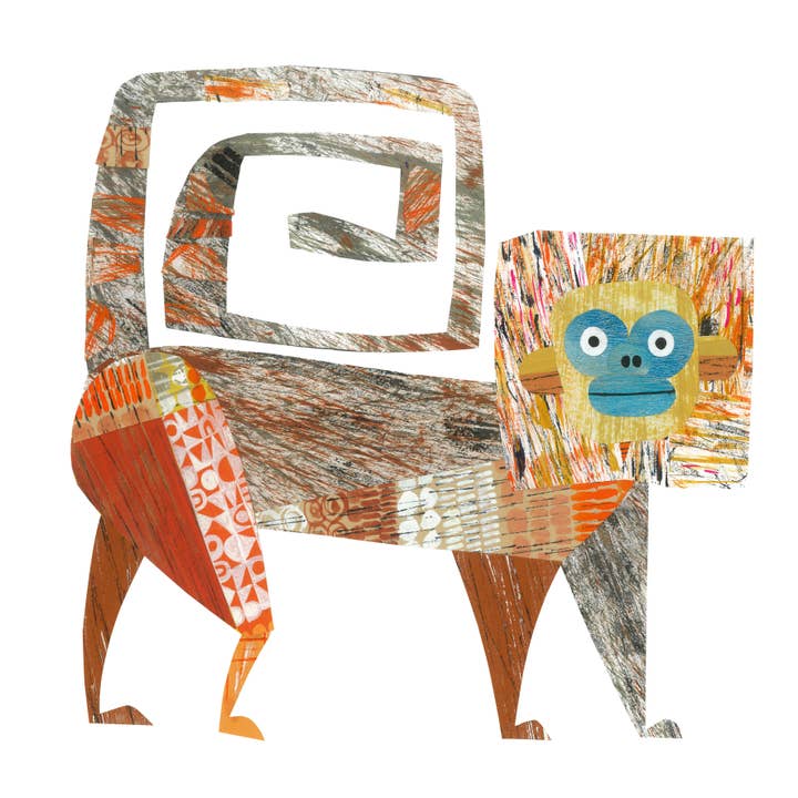 Clare Youngs - Wholesale Everyday Greeting Card - blue faced monkey greetings card