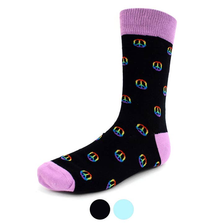 Selini New York - Vente Chaussettes – homme - Chaussettes Peace Sign Novelty pour hommes - NVS19011
