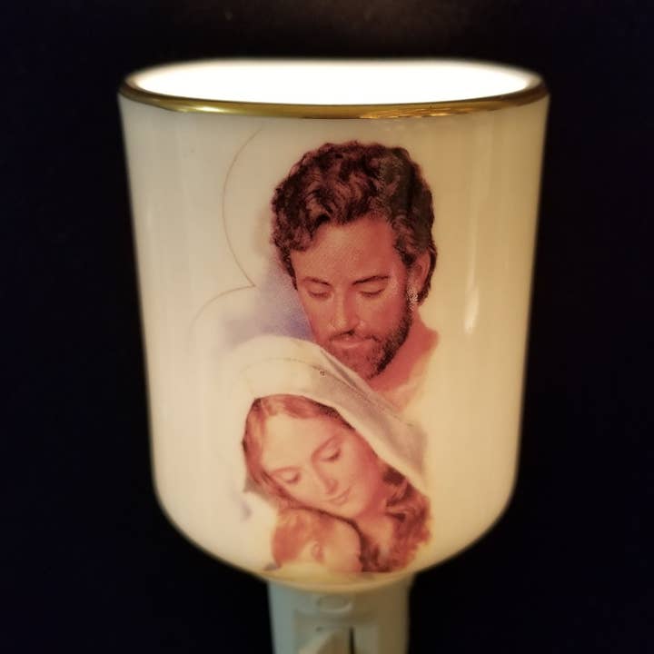 Porcelain Holy Family Print Night Light for wholesale by Tobin Tate
