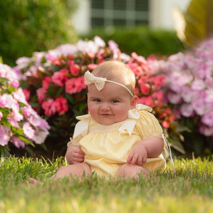 Posh Pickle - Wholesale Bodysuit (Non-Footed) - Baby - Bristol Yellow Heirloom Bubble6