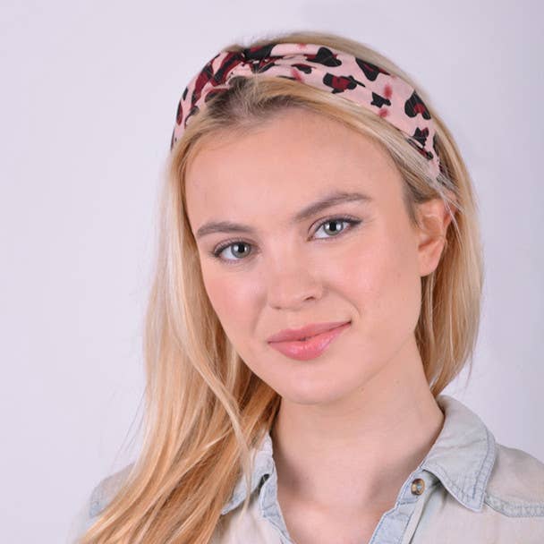 Selini New York - Wholesale Fashion Headband - Women's - 12pc Assorted Ladies Criss Cross Pink Headbands1
