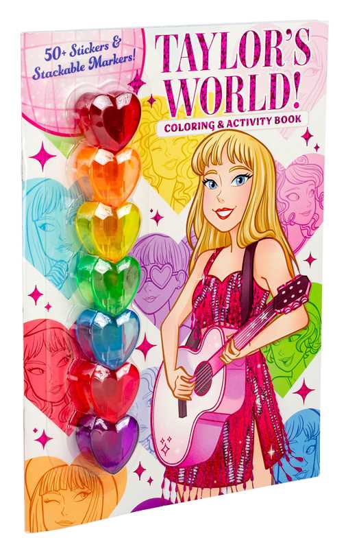Simon & Schuster - Wholesale Coloring & Activity Book - Kids & Baby - Taylor's World: Coloring and Activity Book with 7 heart-shaped stackable markers by Delaney Foerster1