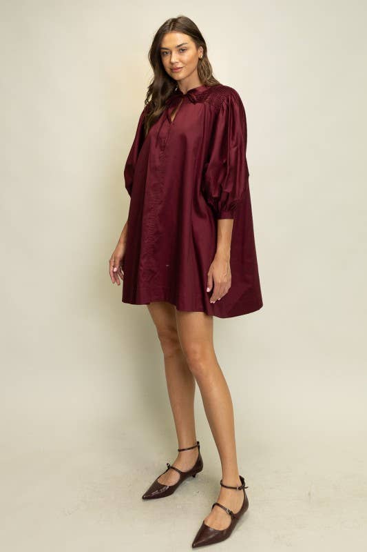 Heyson - Wholesale Dress - Women's - JOD1176 Pintuck Detail A-Line Mini Dress11