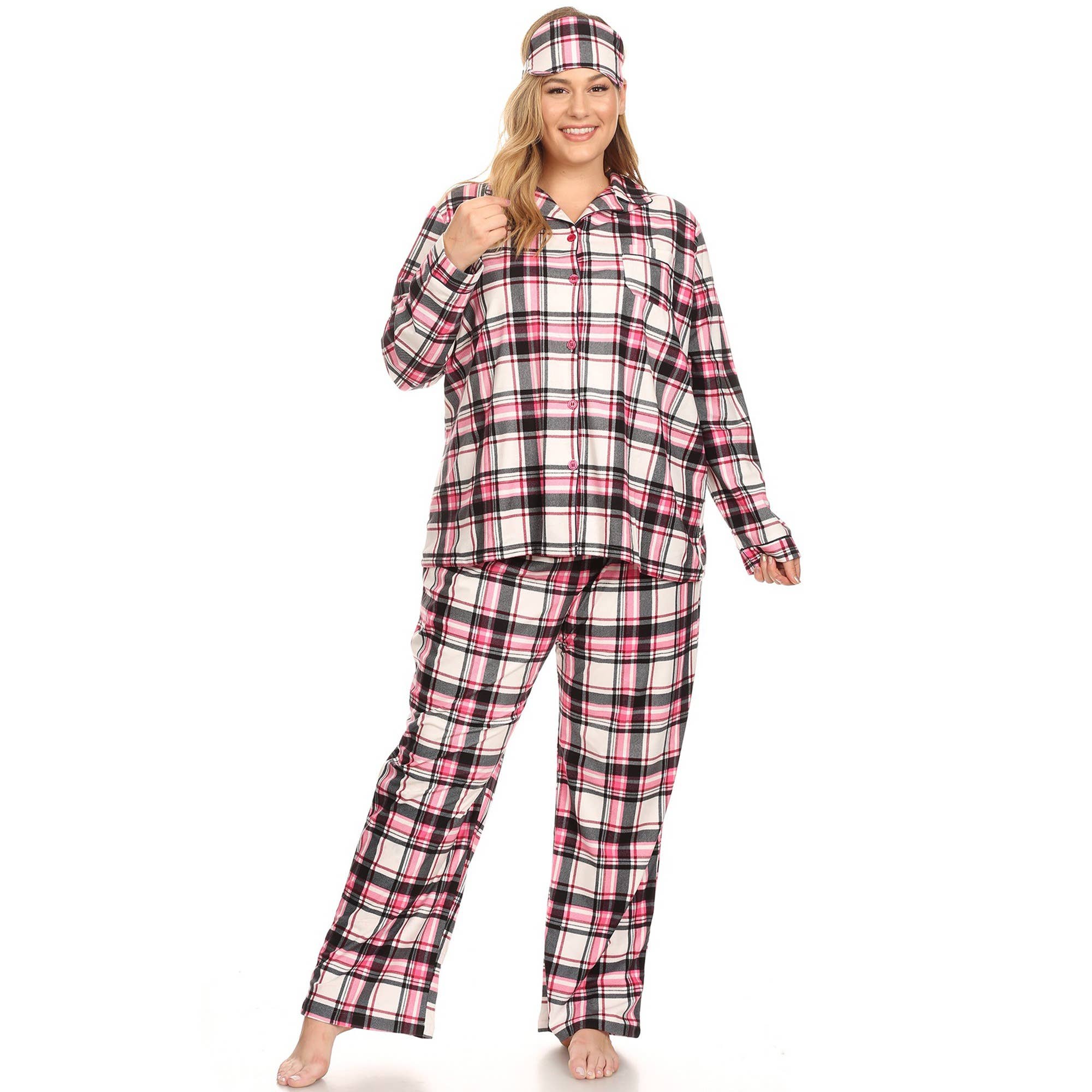 WHITE MARK - Wholesale Pyjamaset - Dames - Drie-delig Pyjama Set - Plus Size21