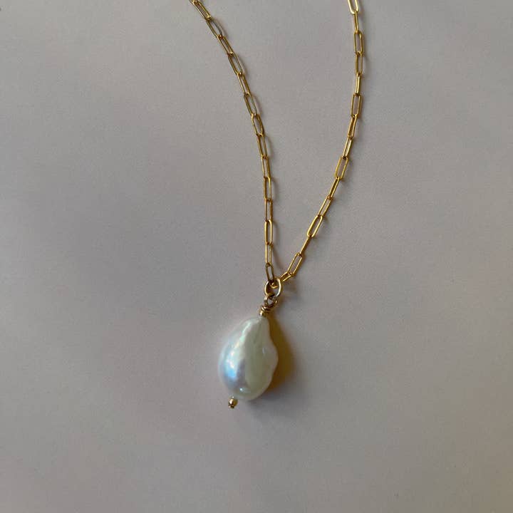 ANDI BAROK FERSKVANDSPERLE KABEL KÆDE HALSKÆDE for engroshandel hos GldSol