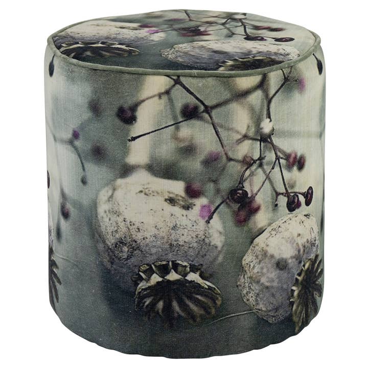 Pouf in velluto Nature Poppy 40x40x45 cm per la vendita all'ingrosso da parte di Mars & More - Brand of B Living