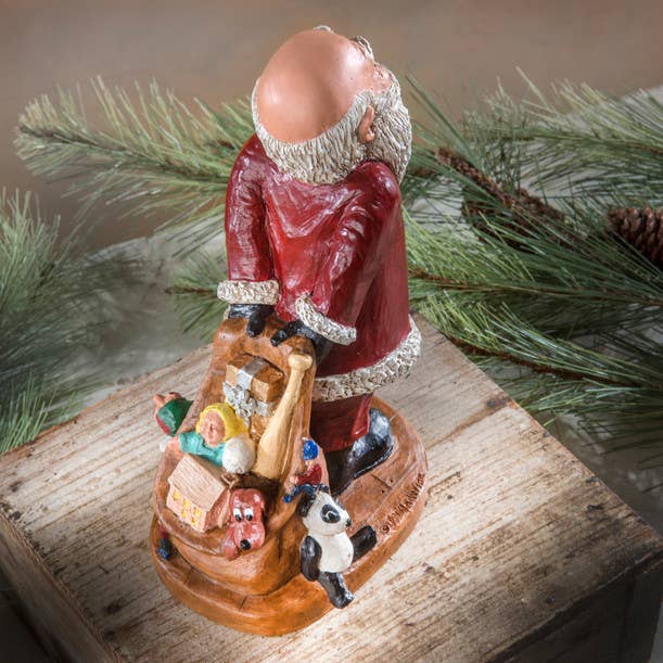 J Devlin Glass Art & Bert Anderson Collection - Wholesale Christmas Decoration - Bald Santa Figurine Christmas Bert Anderson MB 27