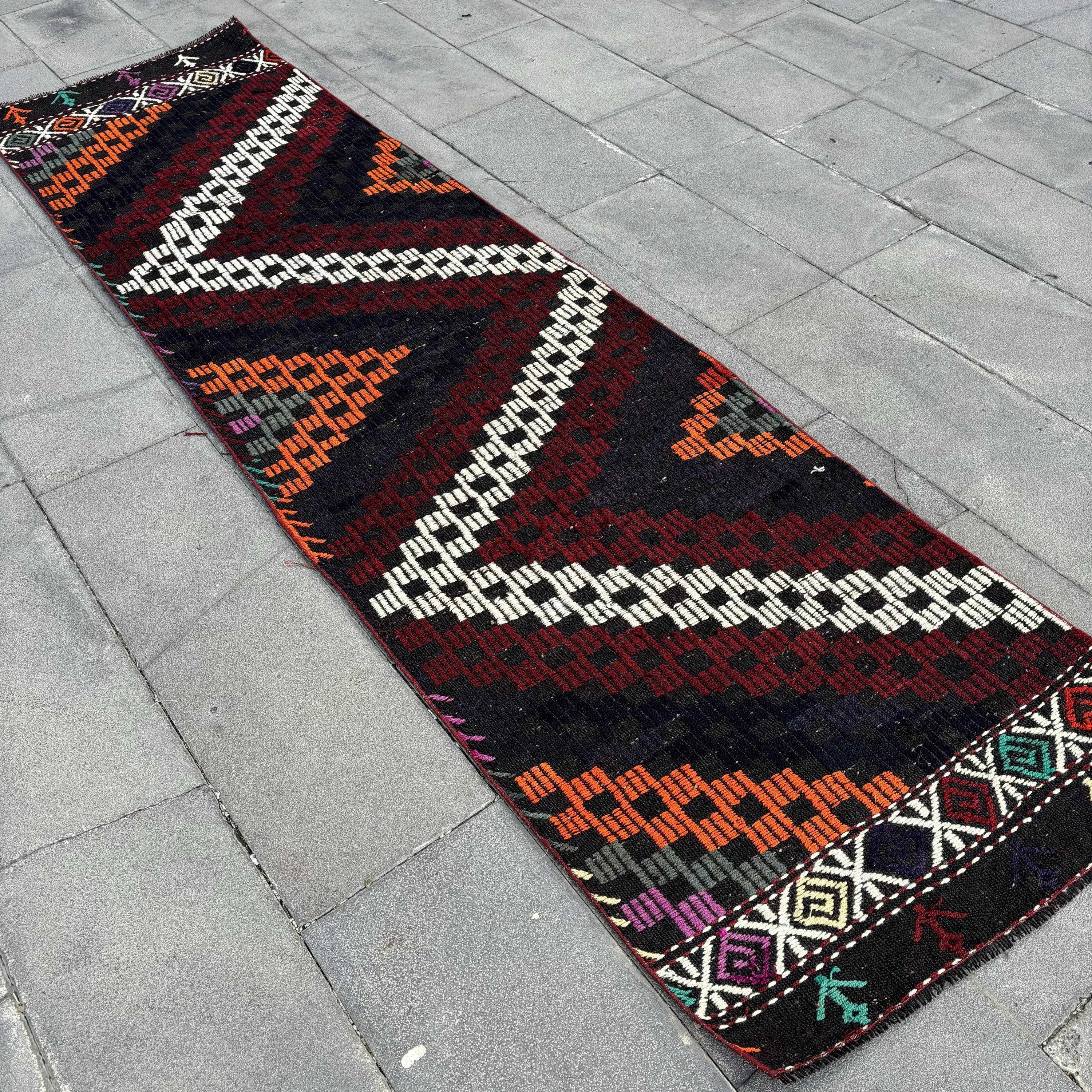 The Loom Wholesale – Tapete por atacado – Tapete Kilim Bordado Vintage Turco Oushak 2,7x9,3 pés1