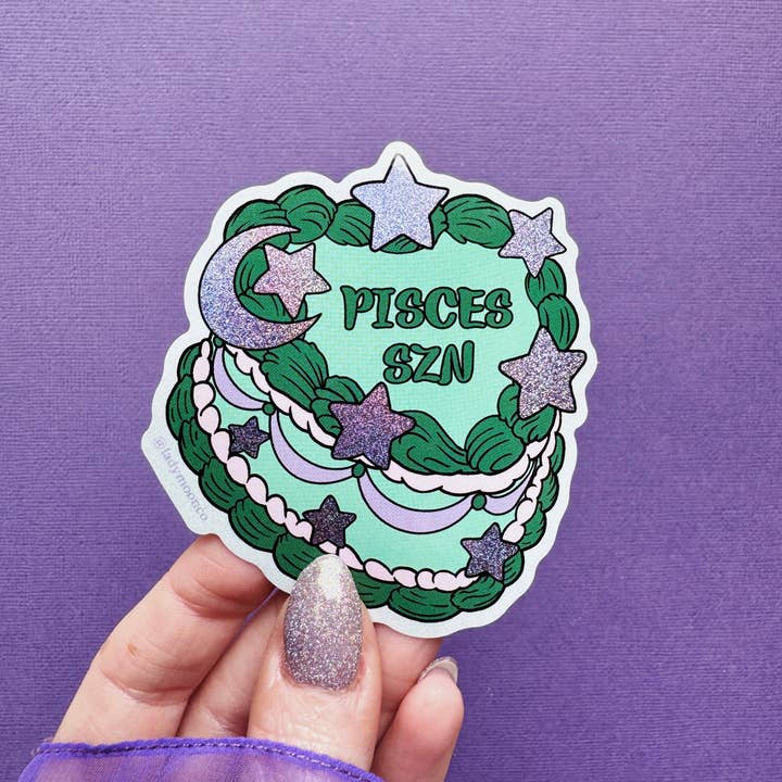 Lady Moon Co.® – Adesivo por atacado – Autocolantes de Bolo de Aniversário do Zodíaco10