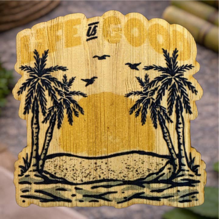 Life is Good for wholesale by Bamboo Wood Stickers