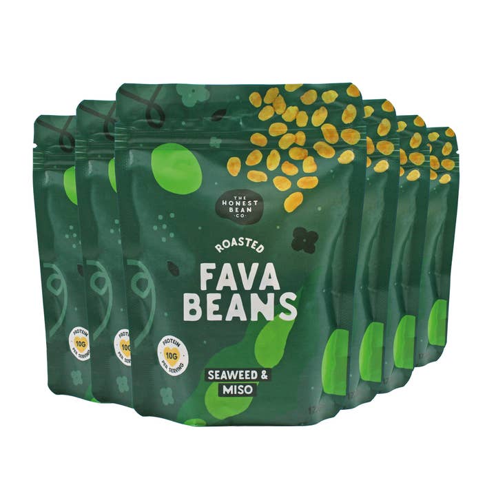 Roasted Fava Beans 'Seaweed & Miso' 120g for wholesale by The Honest Bean Co