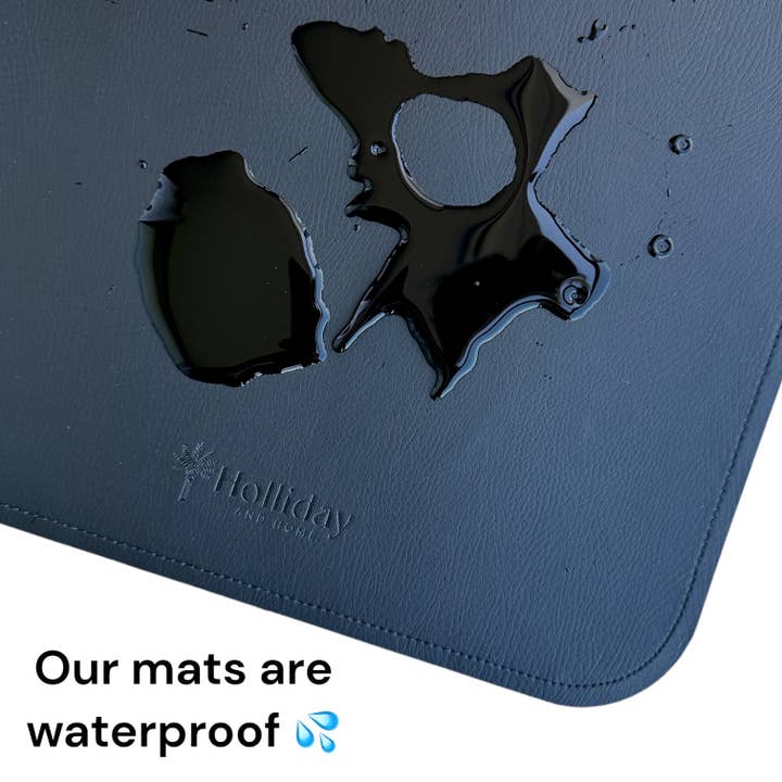 NOIR/GRIS Holliday and Home ~ 100% CUIR VEGAN - MATELAS À LANGER POUR BÉBÉ - en vente sur Faire4