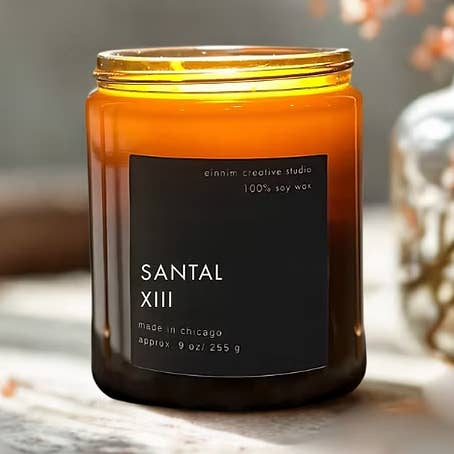 Santal XIII – Soft Clean + Musky Soy Candle Wholesale for wholesale by Einnim