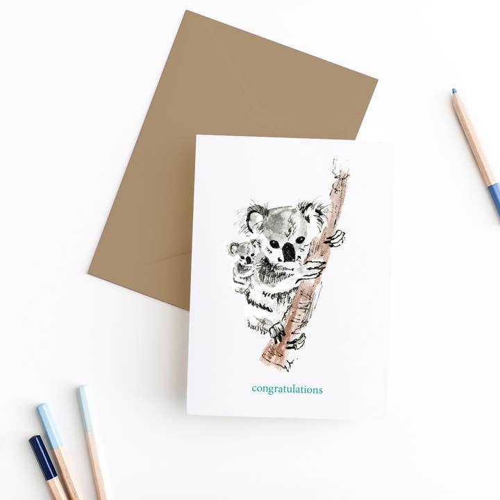 koala mamá y bebé | buenos deseos durante el embarazo | deseos y caprichos para venta al por mayor de Smiles By Megan | Zatetic Studios, LLC