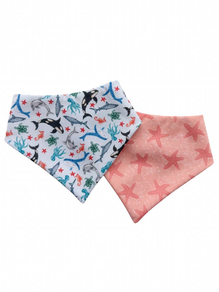 Under the Sea Reversible Pet Bandana for wholesale by Isle Designs NY