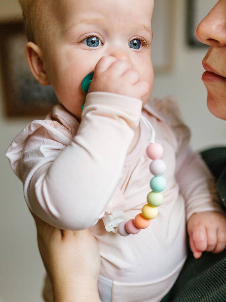 Gem Pacifier Clip - Lolli for wholesale by Loulou Lollipop