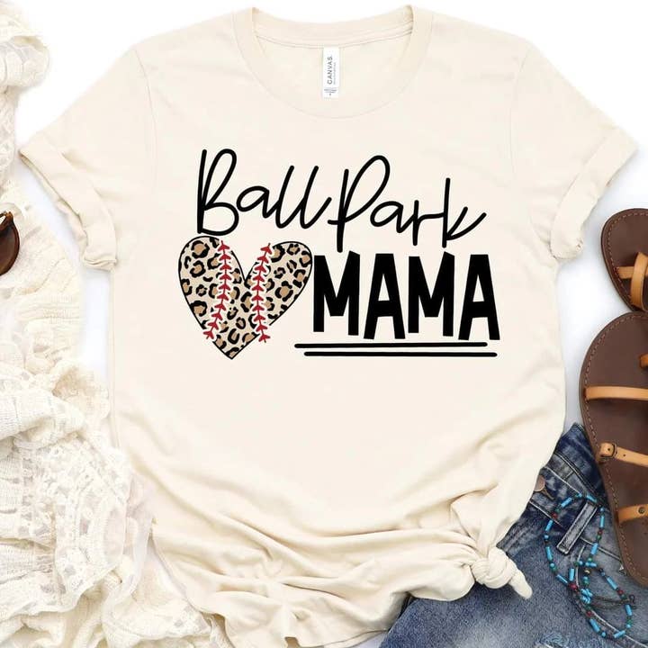T-shirt Ballpark Mama pour la vente par Ebony's Tees's and Crafts