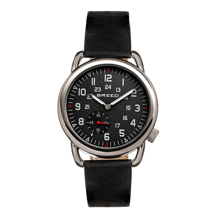 Breed - Wholesale Wrist Watch - Men's - Breed Regulator Leather-Band Watch with Second Sub-Dial15
