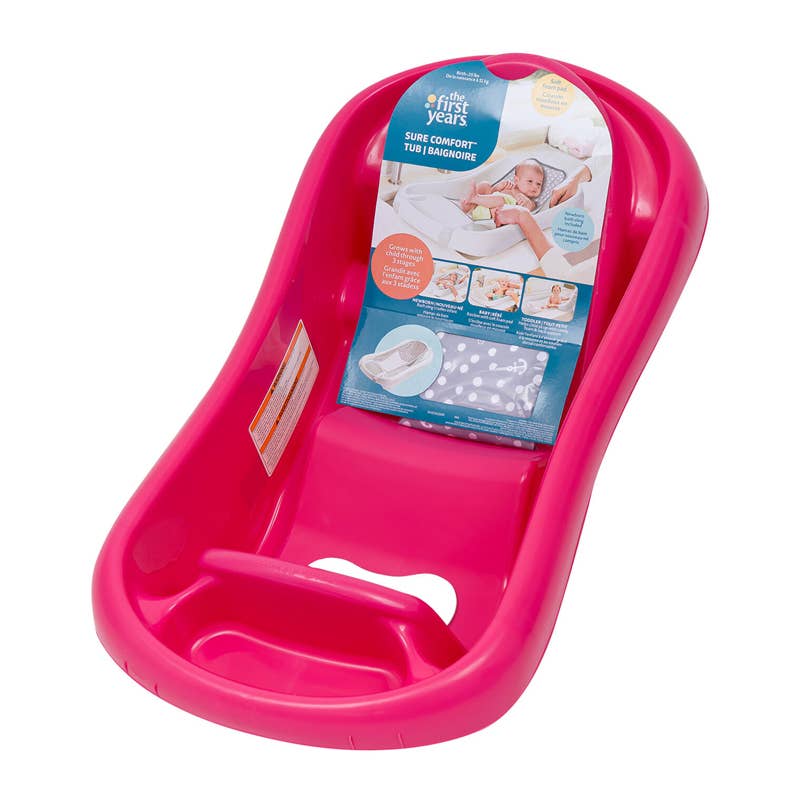 Deluxe Import Trading – Engroshandel Badekrog til badekar - Børn og baby – Nyfødt til småbarn 3-i-1 babybadekar - 30'' - Rød0