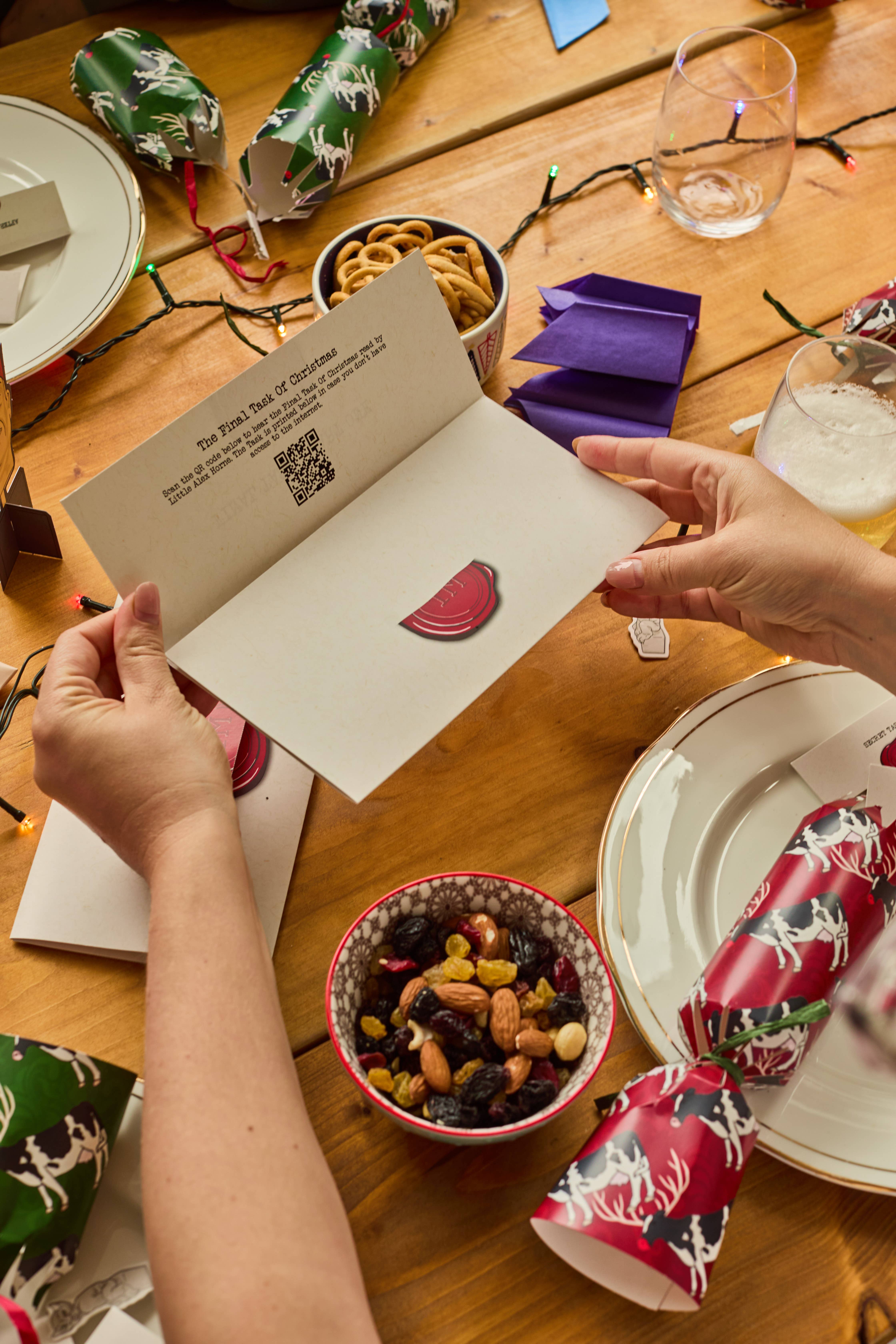 Puzzle Post Games - Wholesale Card Game - Official Taskmaster 2025 Christmas Crackers - Set of 62