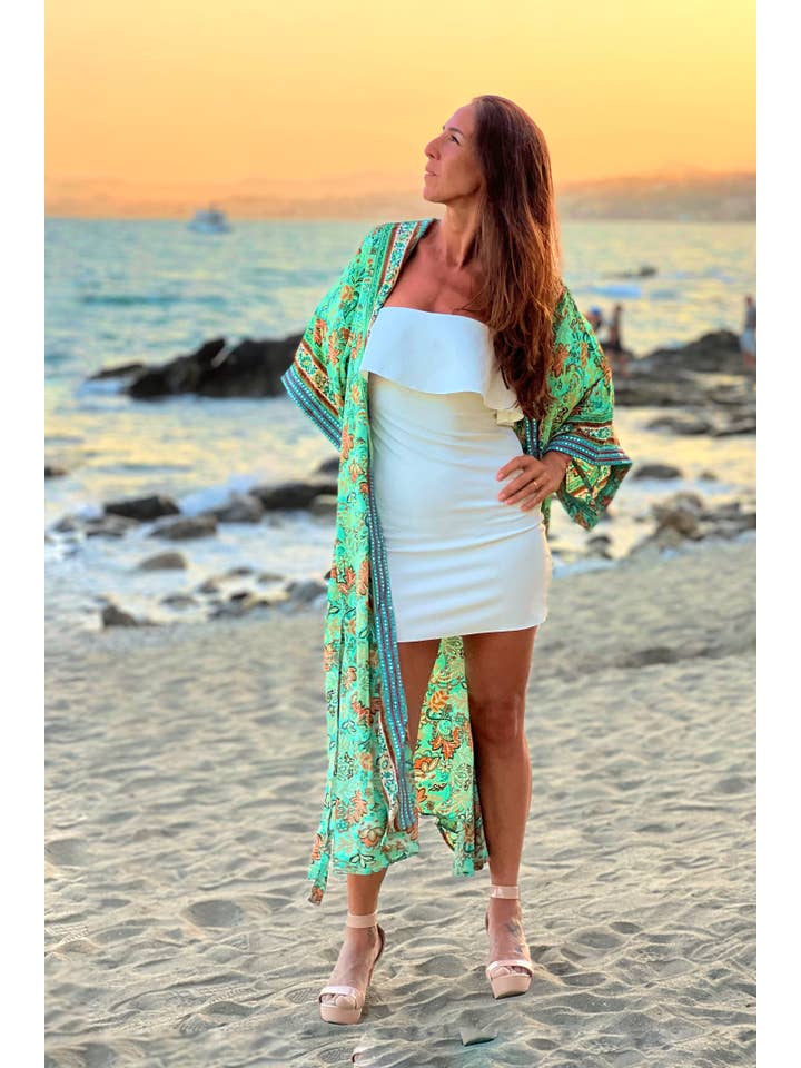 Kinomy – Großhandel Kimono – Damen – Pack mit 10 langen Kimonos für Damen mit japanischen Ärmeln6