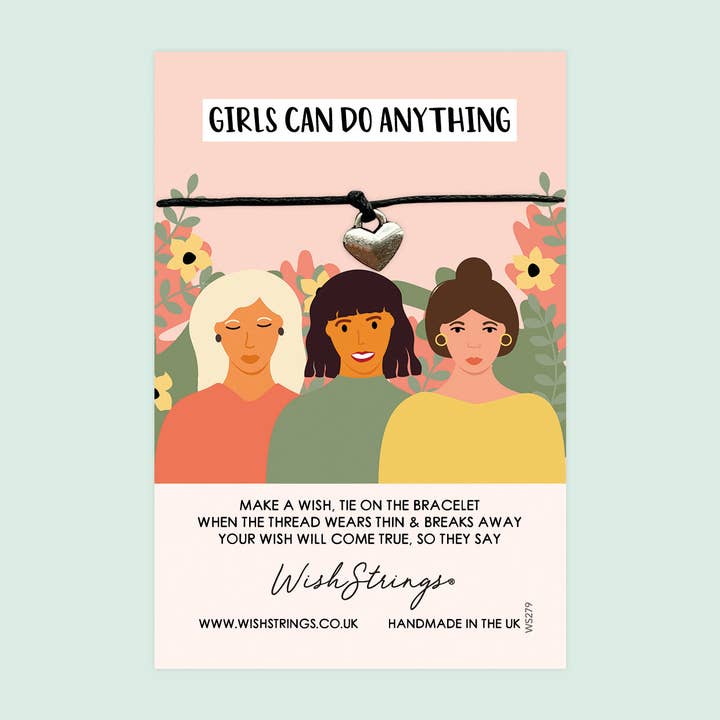 Girls Can Do Anything - WishStrings Wish Bracelet - WS279♥ for wholesale by WishStrings