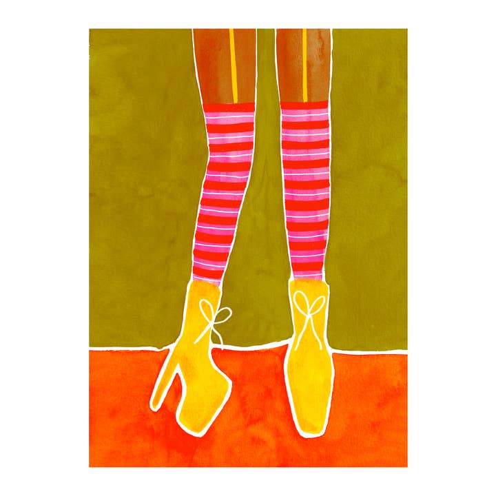 Pink Stockings - A3 Art Print for wholesale by Bella & The Moon