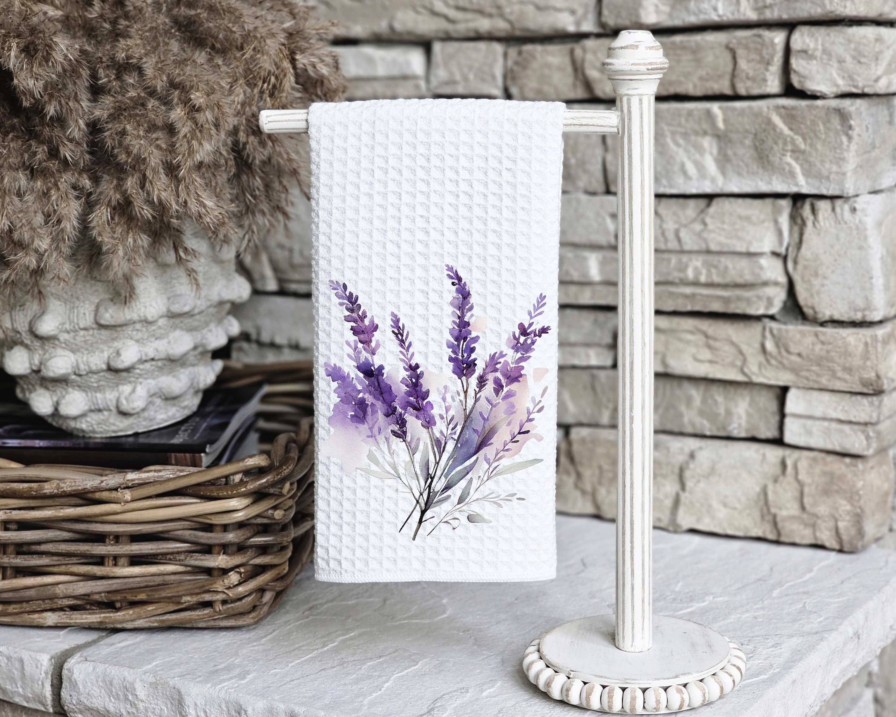 Aria Rae – Engroshandel Viskestykke – Lavendel køkkenhåndklæde, vaffelmønstret dekorativt viskestykke1