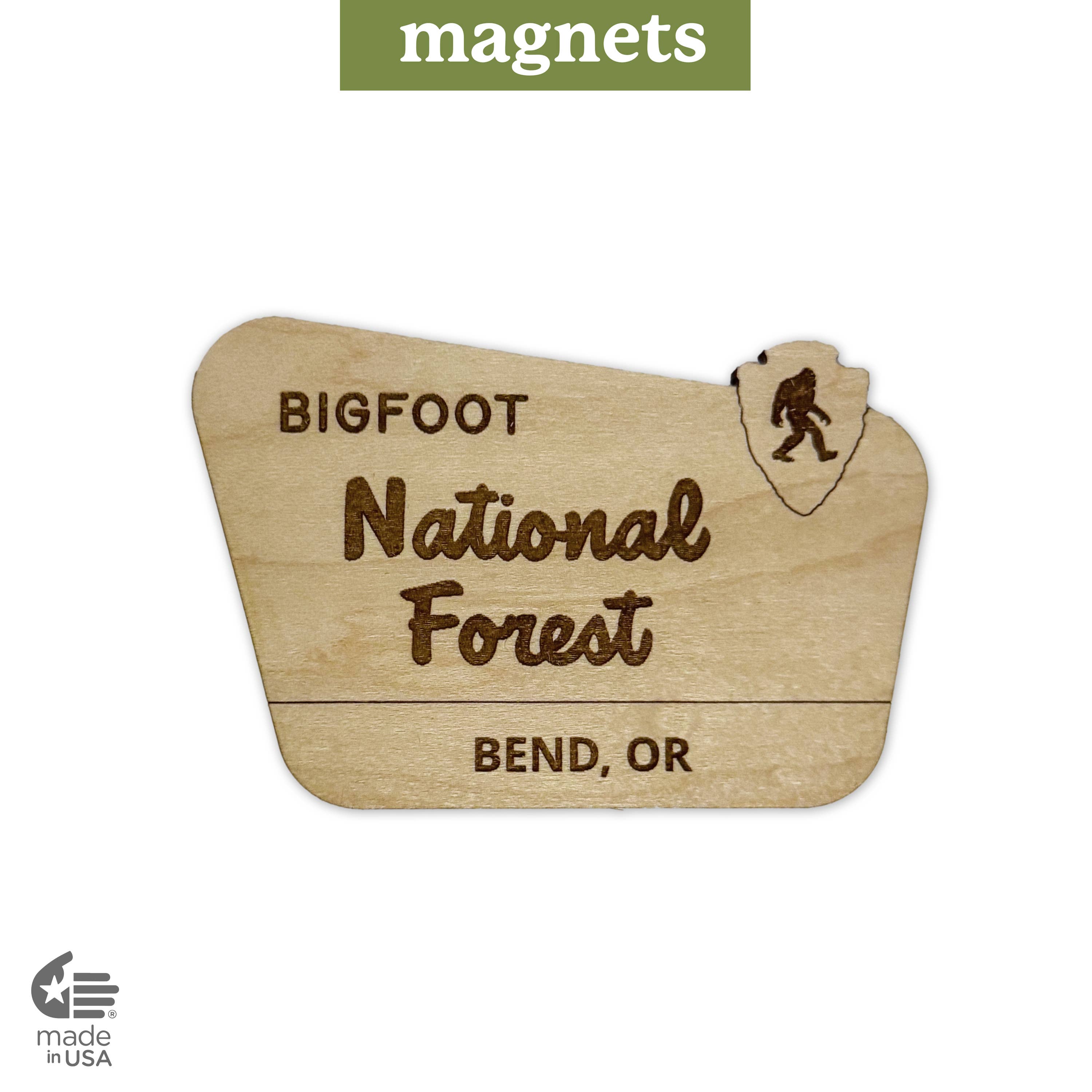 Bloom & Wander - Wholesale Magnet - Bigfoot National Forest Magnet - Camping Outdoor Customized