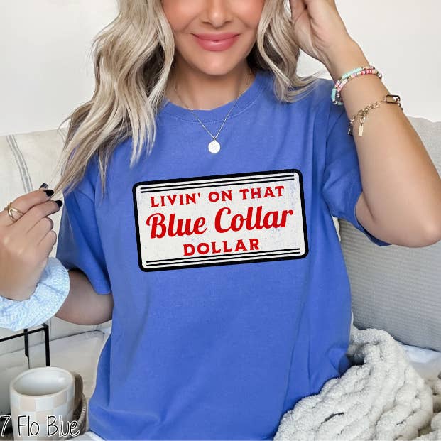 Bama Screens - Wholesale Sublimation Transfer - Blue Collar Dollar #BS80961