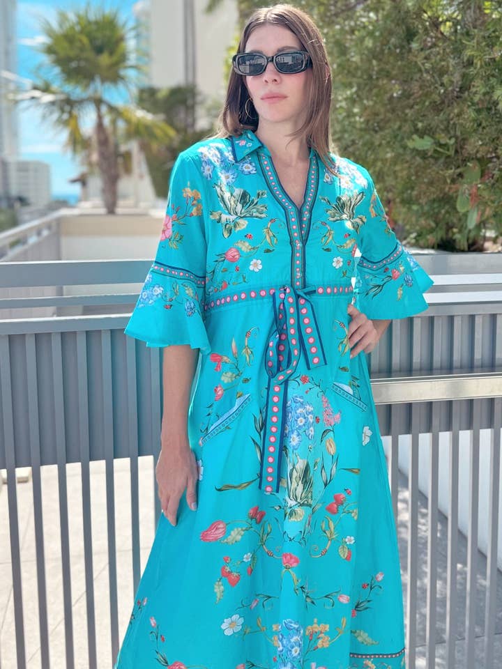 CAPE MIDI | SOIRÉE TURQUOISE pour la vente par IslaPayal