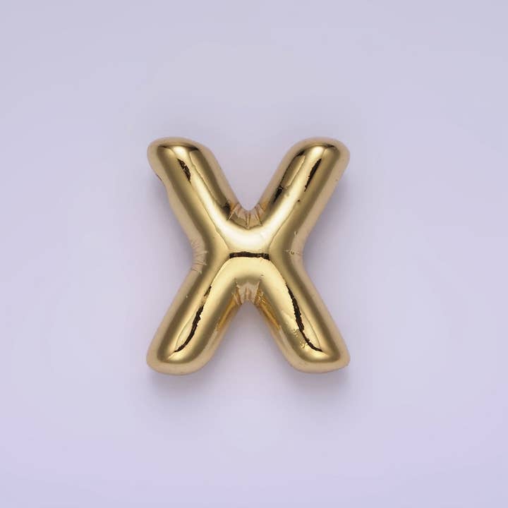Aim Eternal - Wholesale Individual charm/pendant - 14K Gold Filled 20mm Chubby Balloon Initial Letter Pendant | A1067-A107924